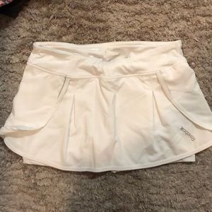 White tennis skirt